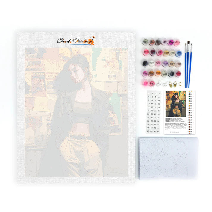 Ambiance Wallflower - Peinture par numéros