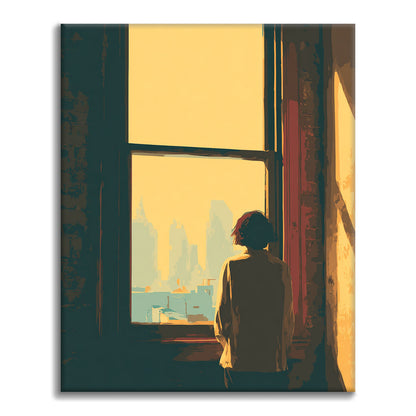 Vue par la fenêtre - Peinture par numéros