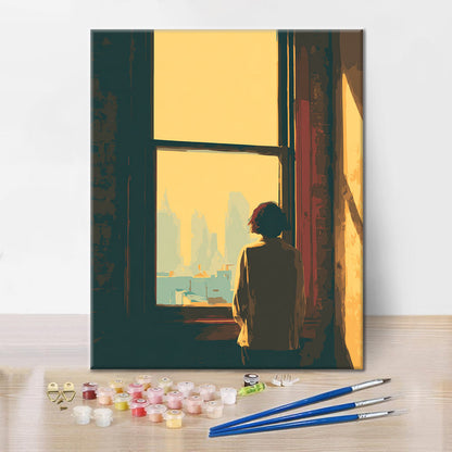 Vue par la fenêtre - Peinture par numéros