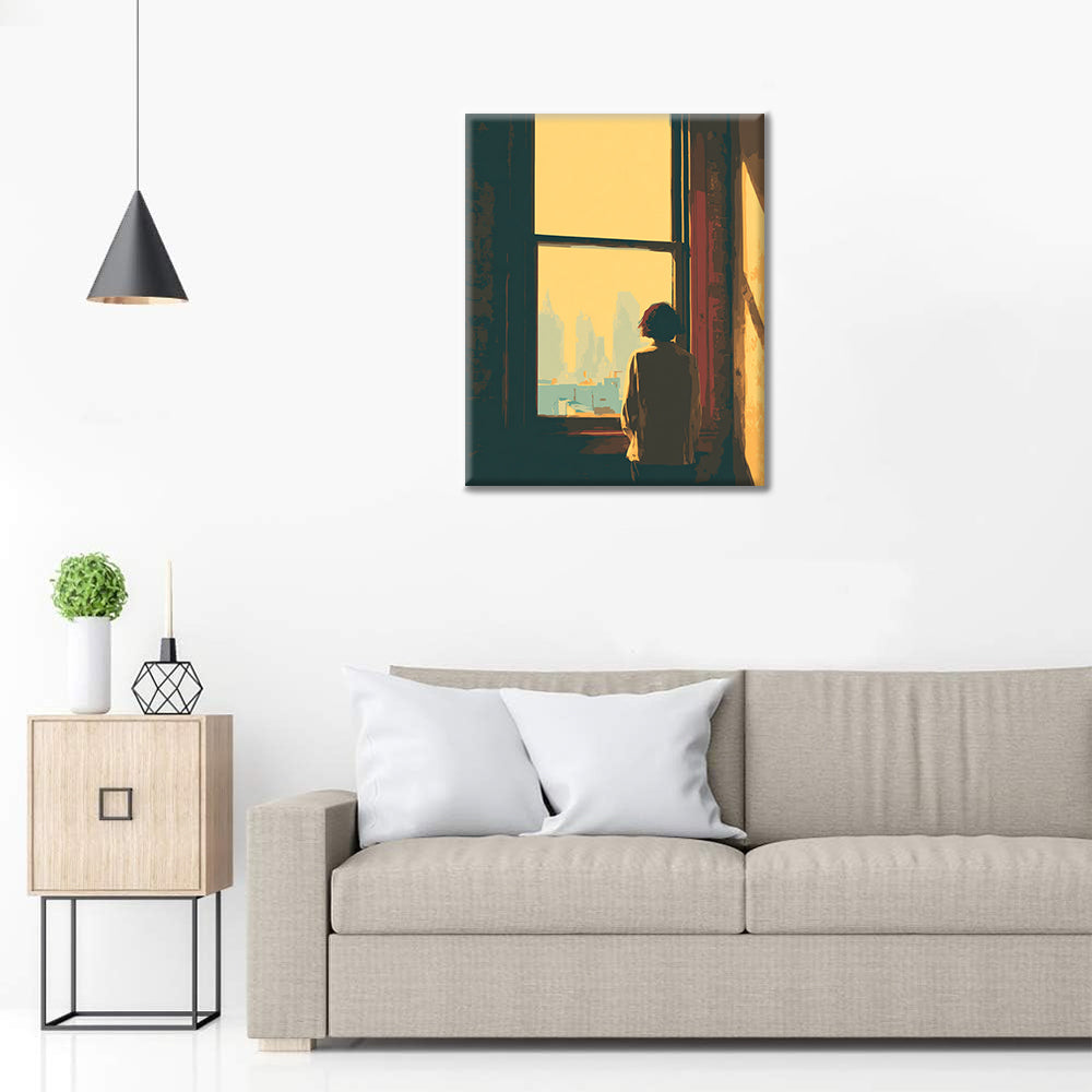 Vue par la fenêtre - Peinture par numéros