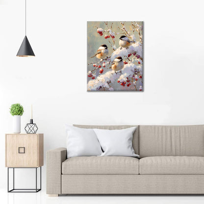 Oiseaux d'hiver - Peinture par numéros