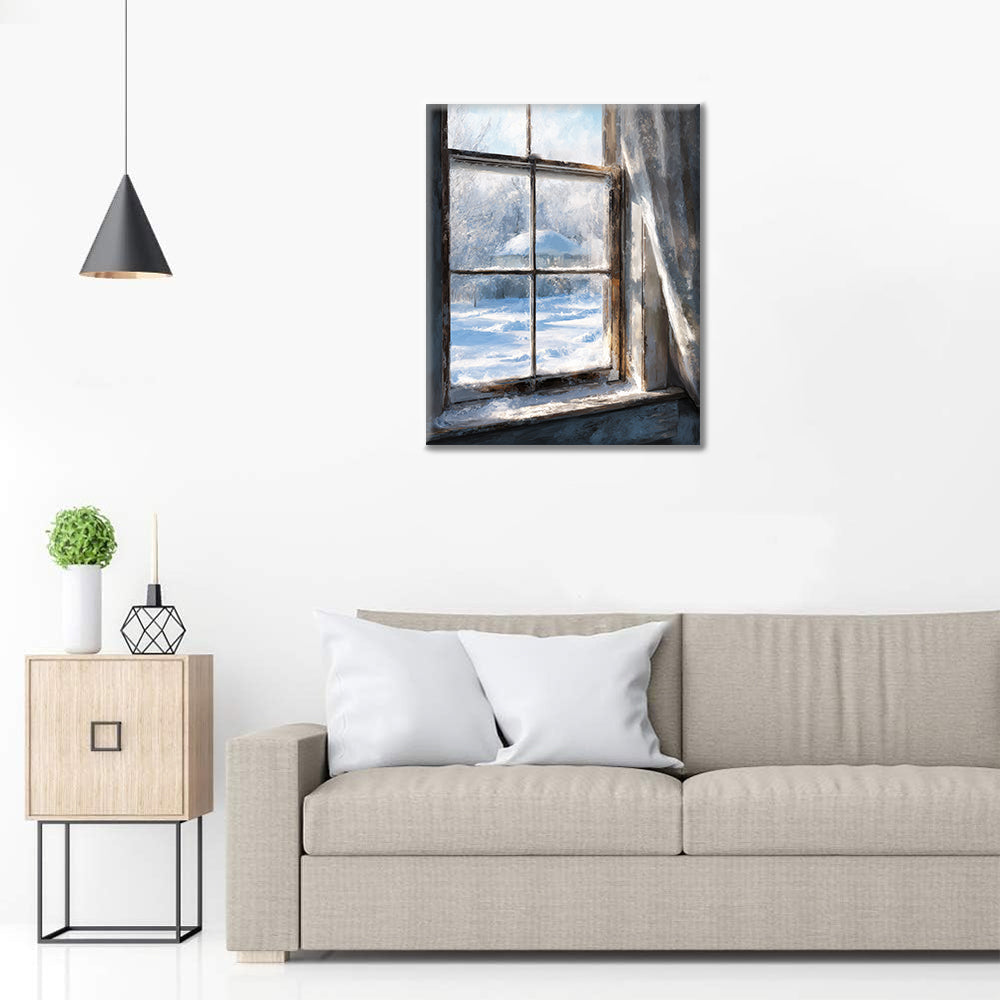 Fenêtre d'hiver - Peinture par numéros