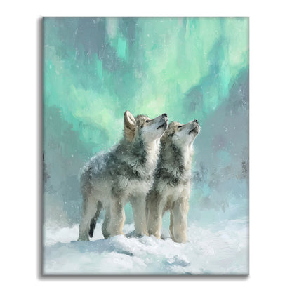 Les Loups de l'Aurore - Peinture par numéros