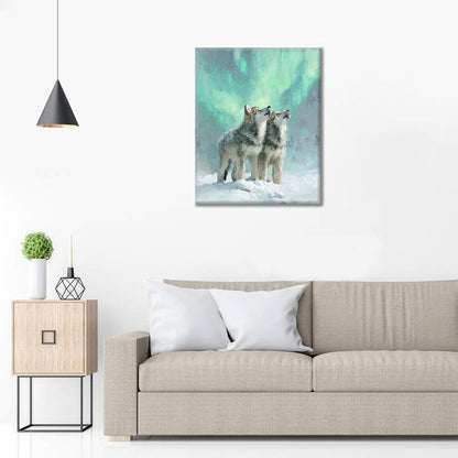 Les Loups de l'Aurore - Peinture par numéros