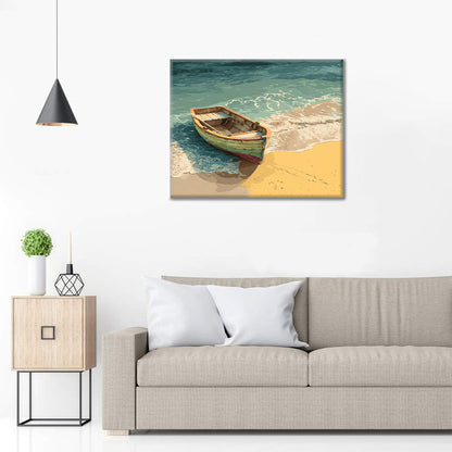 Bateau en bois - Peinture par numéros