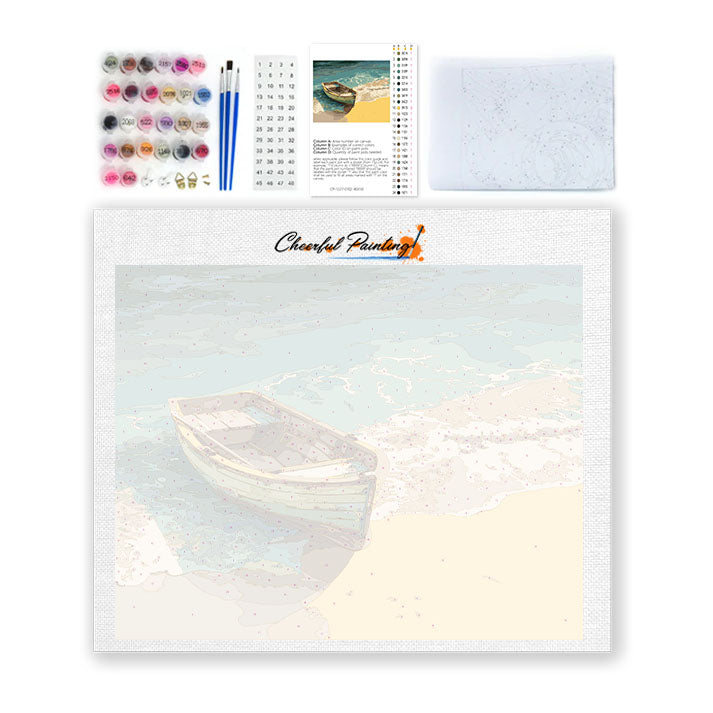 Bateau en bois - Peinture par numéros