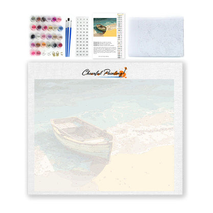Bateau en bois - Peinture par numéros