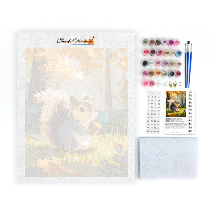 Écureuil réveillé - Peinture par numéros