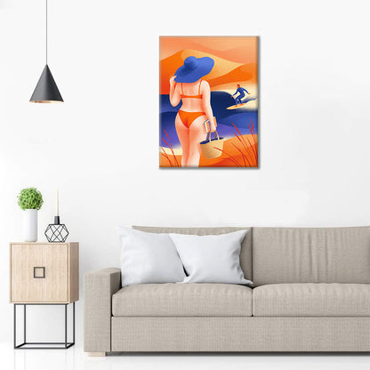 Journée de détente à la plage - Peinture par numéros