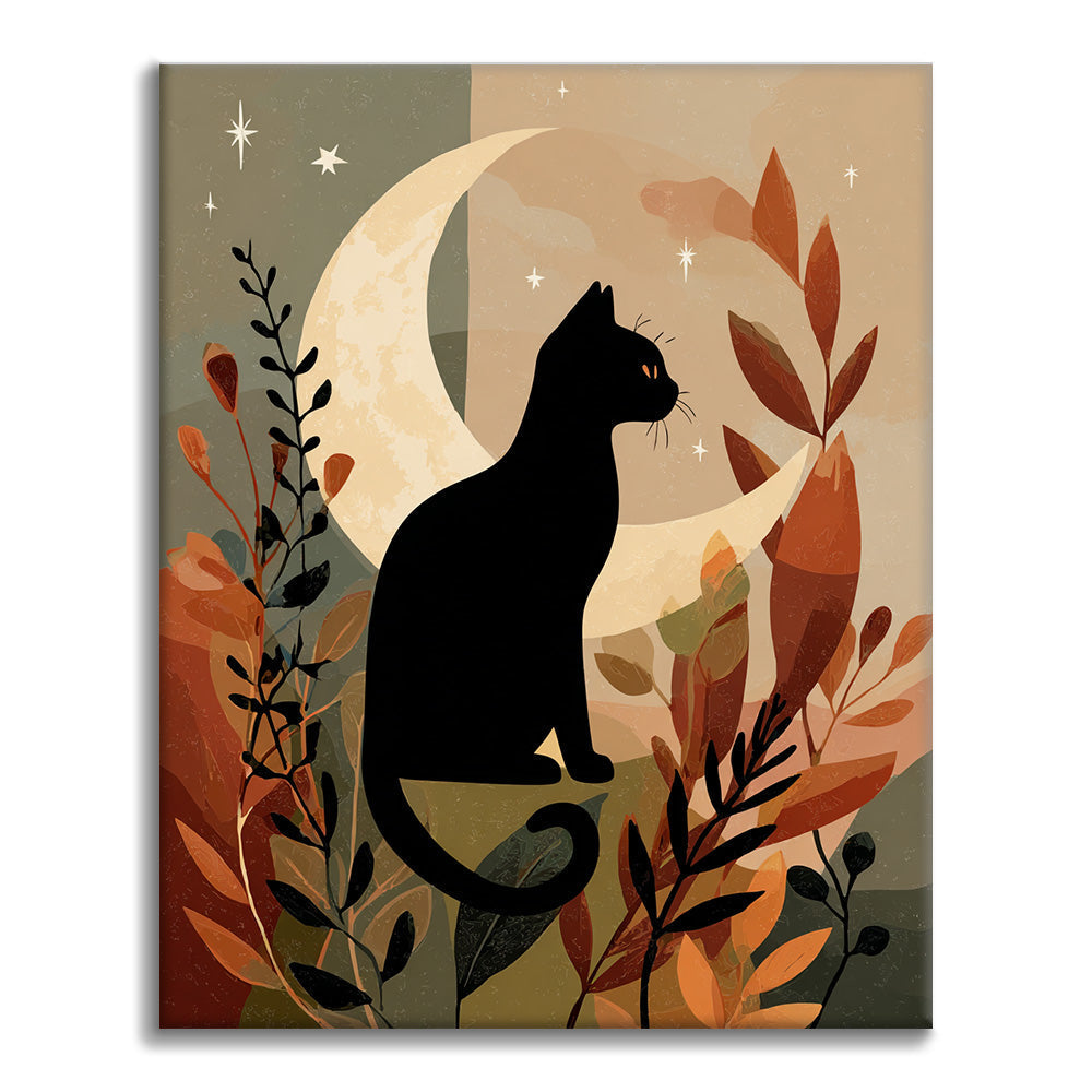 Chat Noir Sylphide - Peinture par numéros