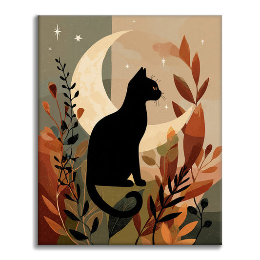 Chat Noir Sylphide - Peinture par numéros