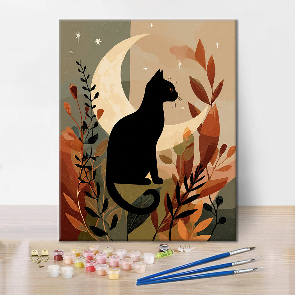 Chat Noir Sylphide - Peinture par numéros