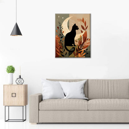 Chat Noir Sylphide - Peinture par numéros