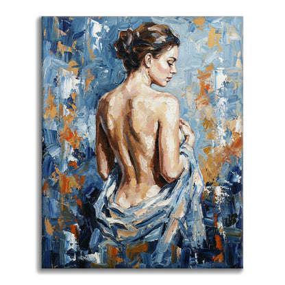 Silhouette bleue - Peinture par numéros