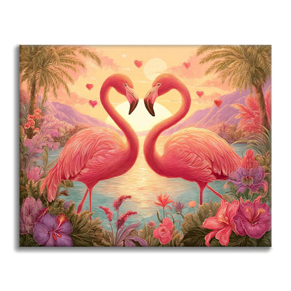 Romance des flamants - Peinture par numéros