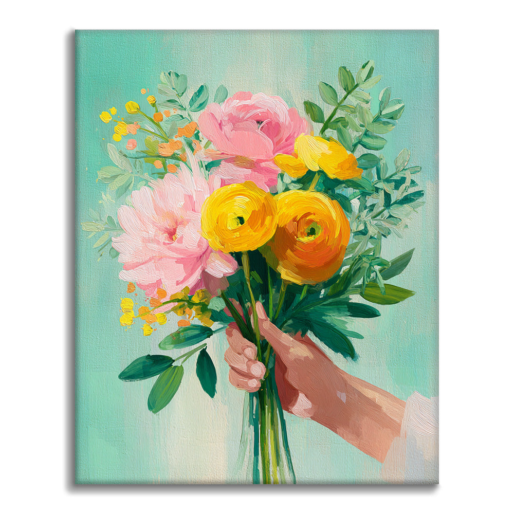 Cadeau floral - Peinture par numéros