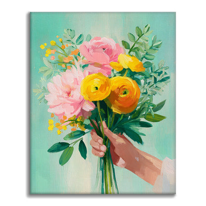 Cadeau floral - Peinture par numéros