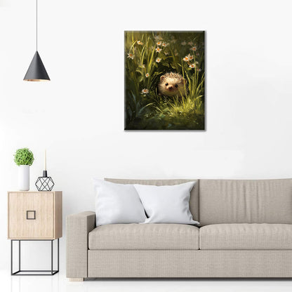 Hérisson fleuri - Peinture par numéros