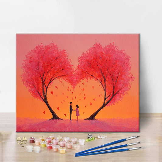 L'Étreinte du Cœur - Peinture par Numéros