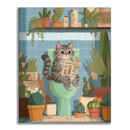 Le chat qui lit - Peinture par numéros