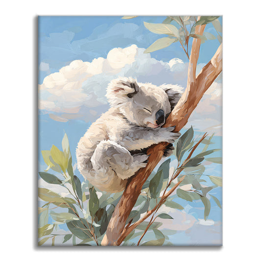 Koala endormi - Peinture par numéros