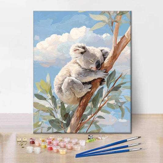 Koala endormi - Peinture par numéros