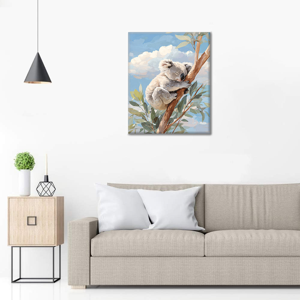 Koala endormi - Peinture par numéros