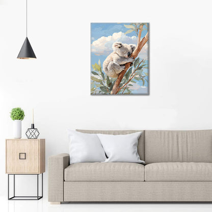 Koala endormi - Peinture par numéros