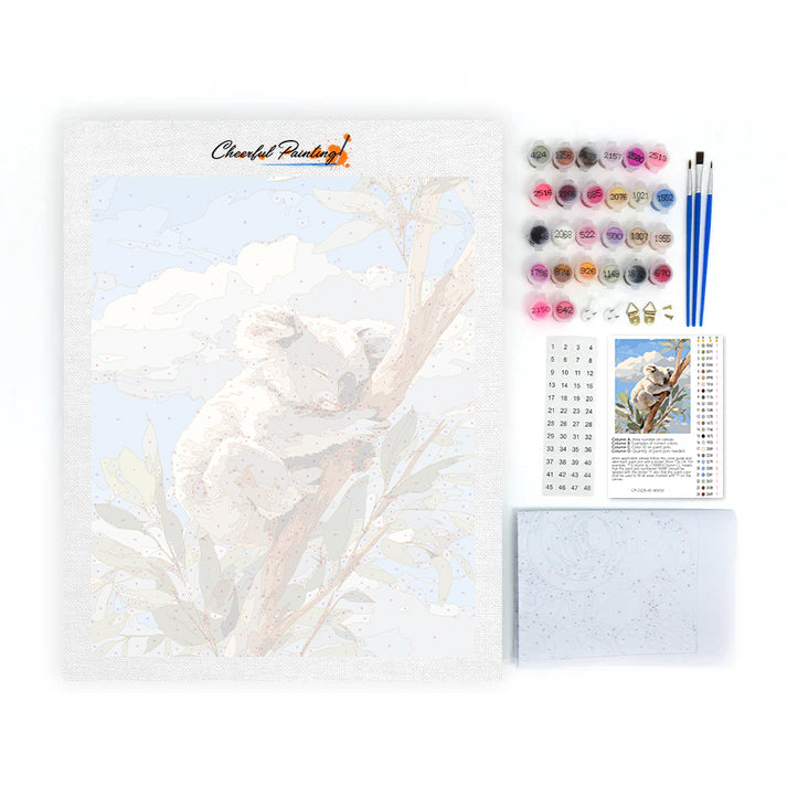 Koala endormi - Peinture par numéros