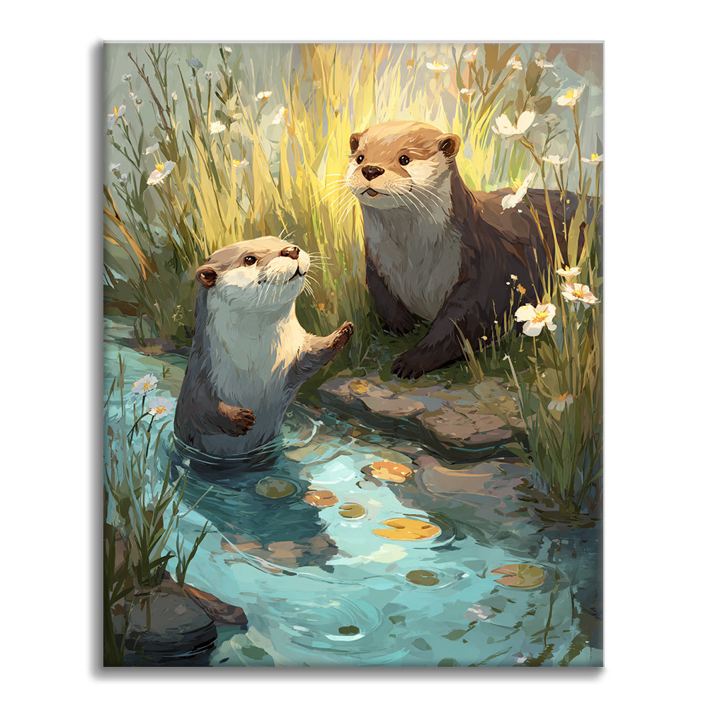 Loutre printanière - Peinture par numéros