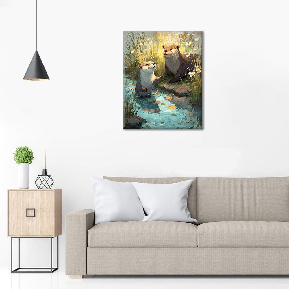 Loutre printanière - Peinture par numéros