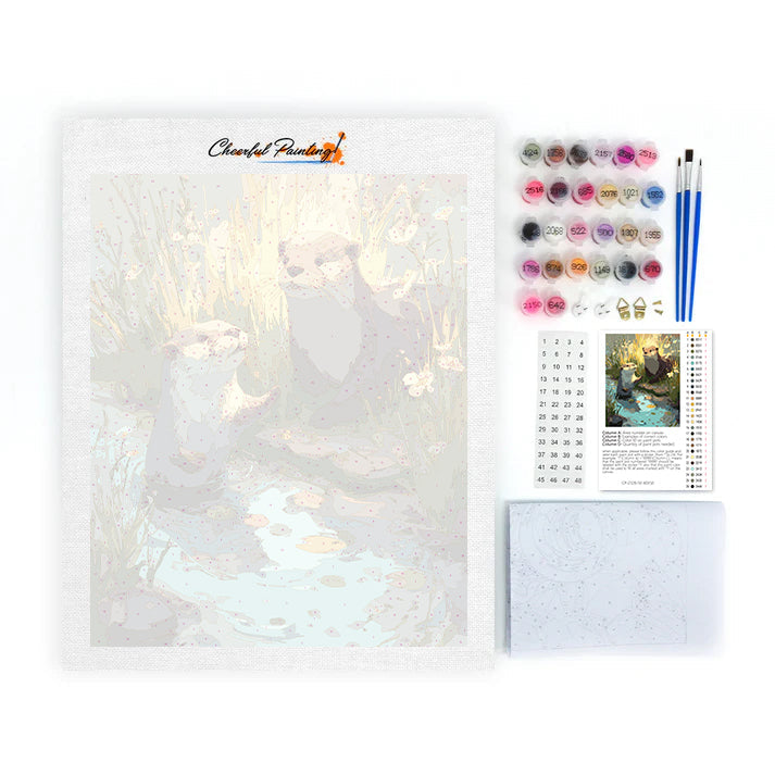 Loutre printanière - Peinture par numéros