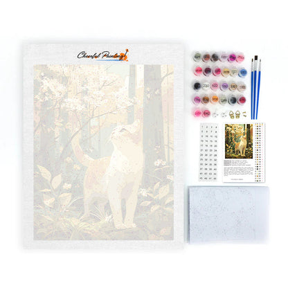 Chat au printemps - Peinture par numéros