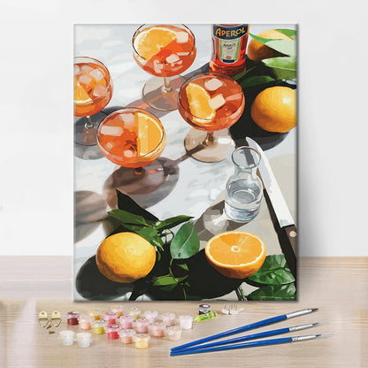 Boissons ensoleillées - Peinture par numéros