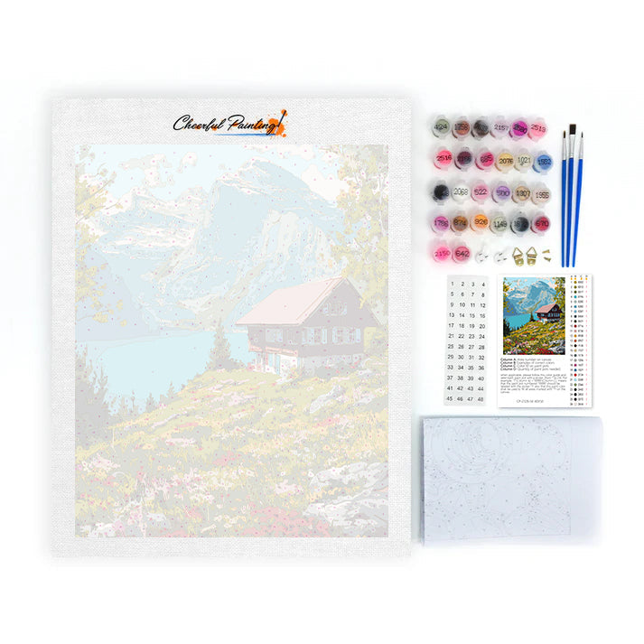 Chalet suisse - Peinture par numéros