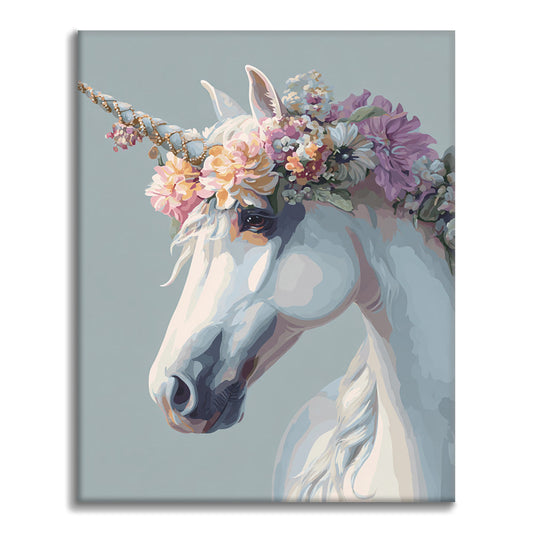 Licorne blanche - Peinture par numéros