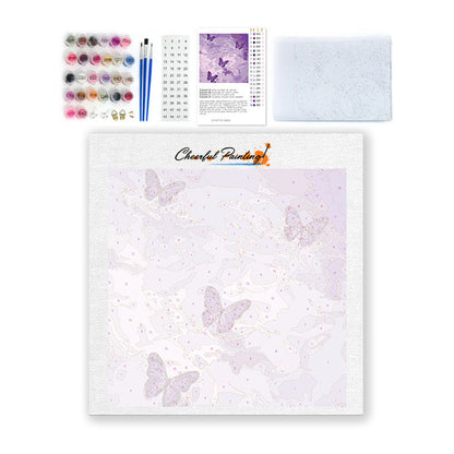 Paysage onirique violet - Mini peinture par numéros