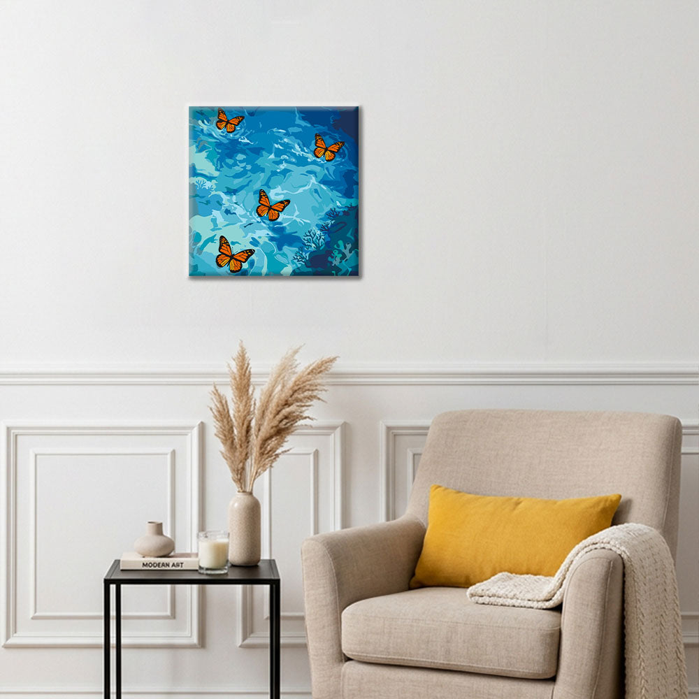 Vol Céruléen - Mini Peinture par Numéros