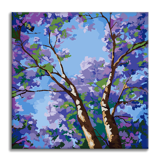Canopée violette - Mini peinture par numéros