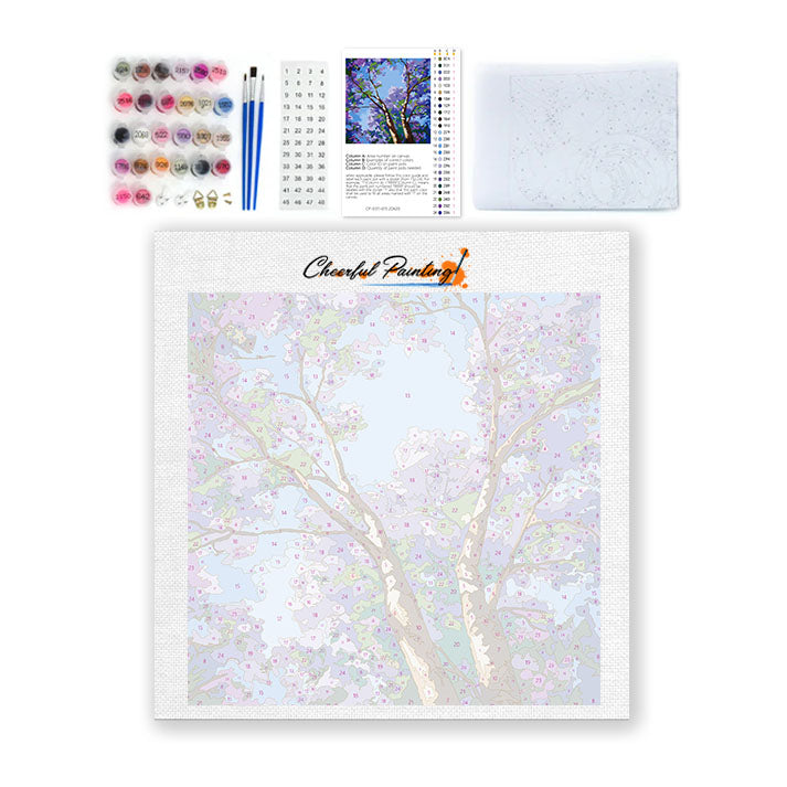 Canopée violette - Mini peinture par numéros