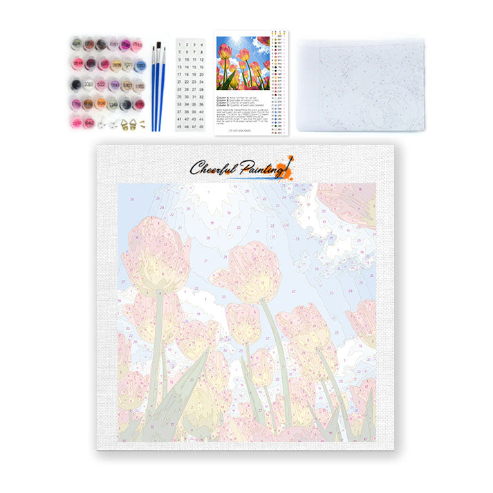 Rêve de tulipes - Mini peinture par numéros