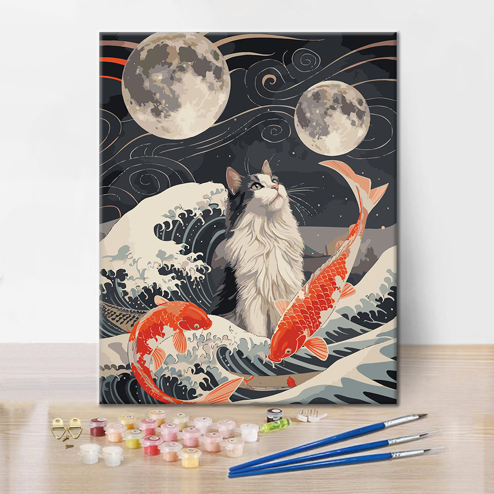 Le Félin et la Marée - Peinture par numéros