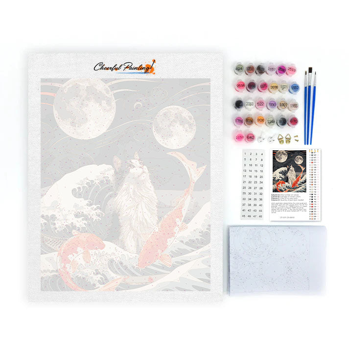 Le Félin et la Marée - Peinture par numéros