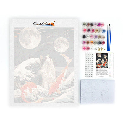 Le Félin et la Marée - Peinture par numéros