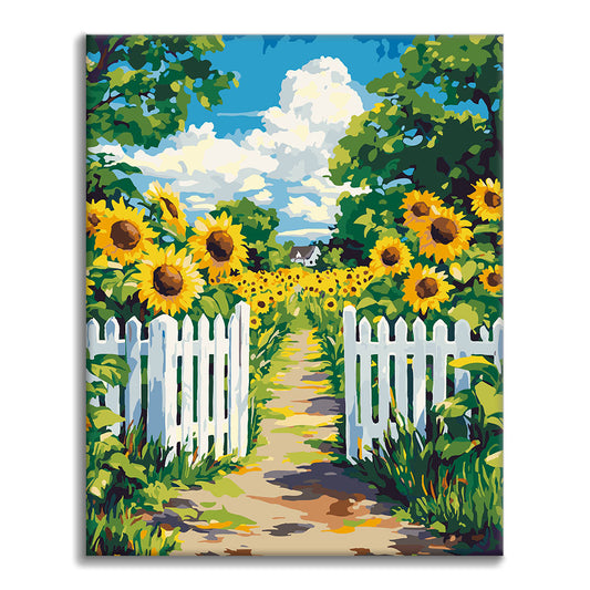 Allée de jardin - Peinture par numéros