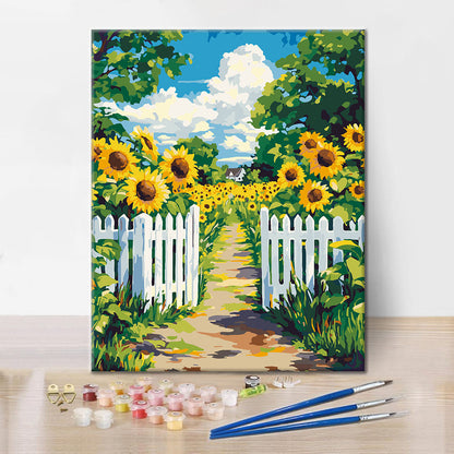 Allée de jardin - Peinture par numéros