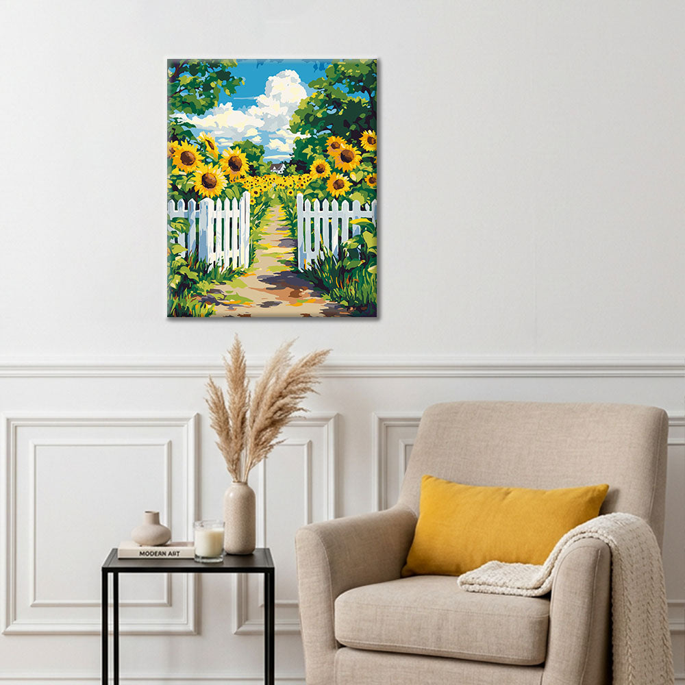 Allée de jardin - Peinture par numéros