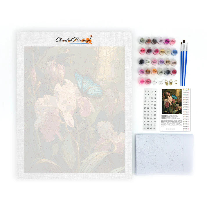 Orchidées et papillons - Peinture par numéros