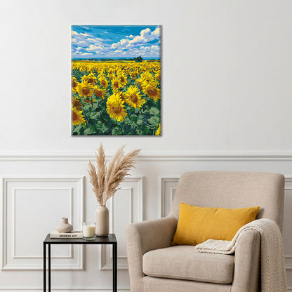 Champ de tournesols - Peinture par numéros