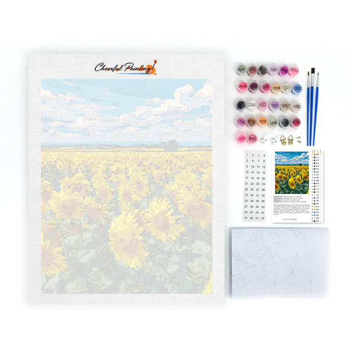 Champ de tournesols - Peinture par numéros
